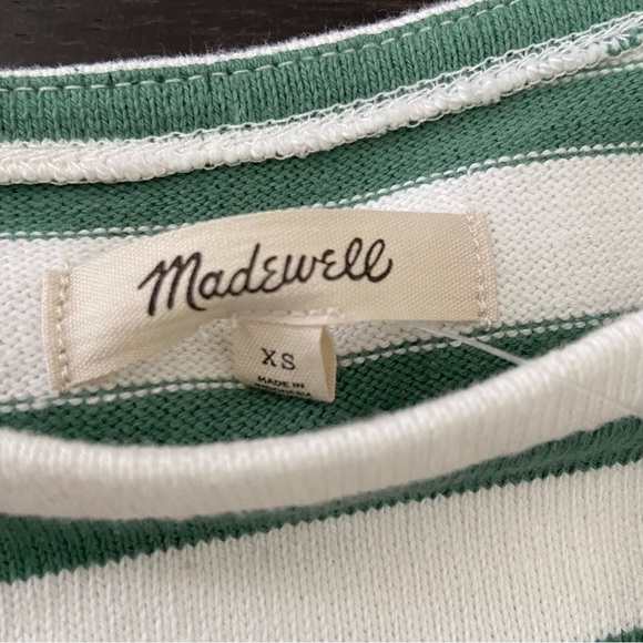 Madewell Luxe Long-Sleeve Tee in Falon Stripe Oversize Sweater - Size XS - Picture 7 of 13